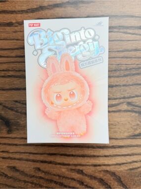 Brand New - Pop Mart Big into Energy Pink Plush Vinyl Labubu - Serenity
